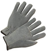 Driver's Glove, Quality Cowhide w/Straight Thumb (L) gray 12/pr