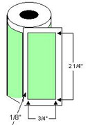 Direct Thermal 2.25" x .75" Label 1" Core Roll w/Perf  cs/7,120