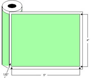 Direct Thermal 4" x 5" Label 1" Core Roll w/Perf  cs/2,260