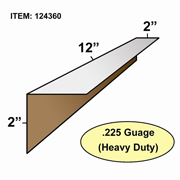 Edge Board Corner Protectors .225" x 2" x 2" x 12" skid / 3080