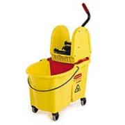 Yellow WaveBrake® 44-qt. Foot-Activated Mop Bkt./Down-Press Wringer Combo 1/ea