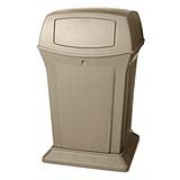 Rangerl® 45-Gallon Hooded-Top Container with Two Doors (Beige) 1/ea