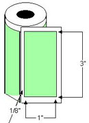 Thermal Transfer 3" x 1" Label 3" Core Roll w/Perf cs/33,000