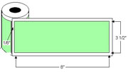 Thermal Transfer 3.5" x 8" Label 3" Core Roll w/Perf cs/4,500