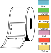 Thermal Transfer 4" x 6  " Label 3" Core Roll w/Perf Orange cs/4,000