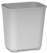 Fire-Resistant Fiberglass Wastebaskets 28-qt. (Gray) 1/ea